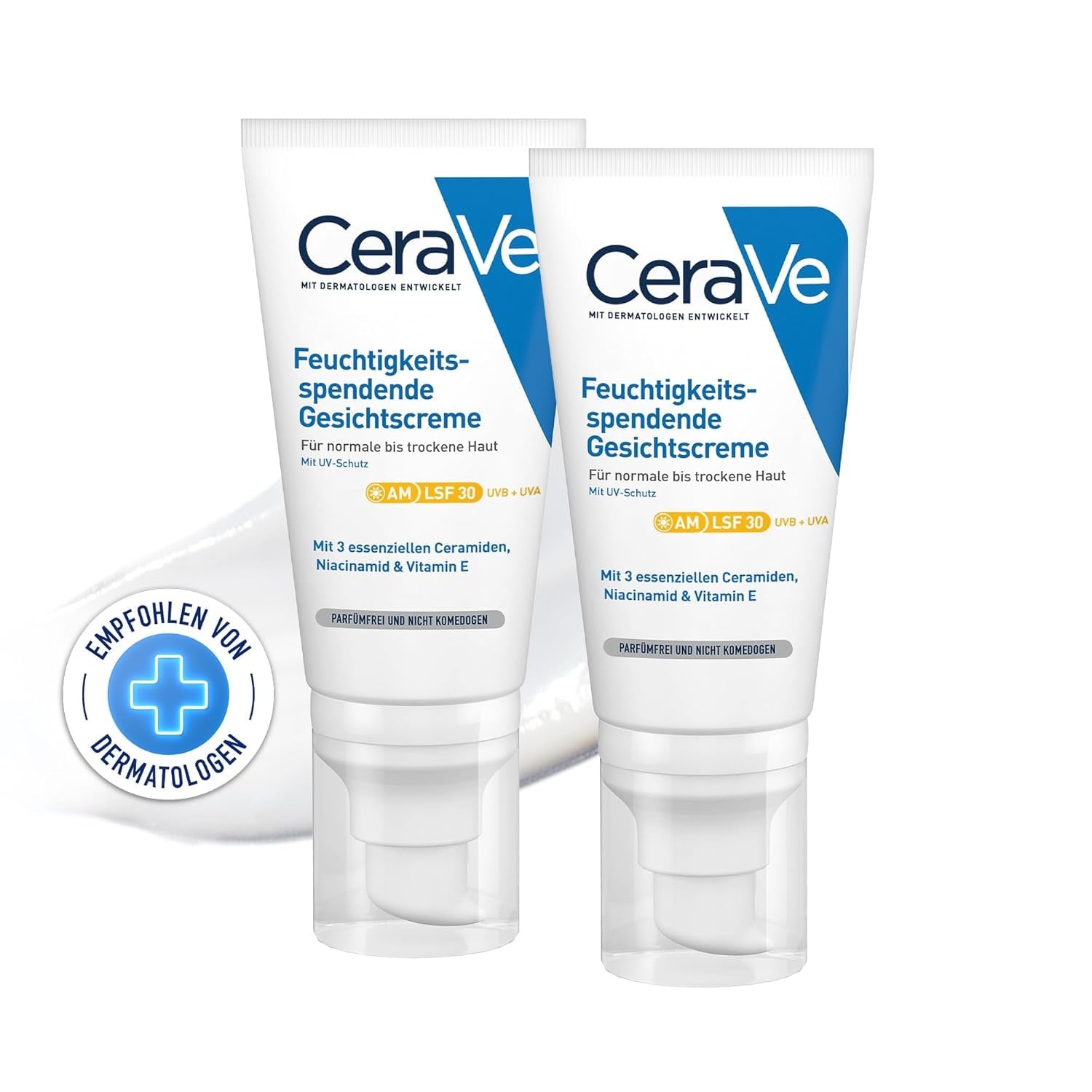 image:imageCeraVe CeraVe Feuchtigkeitsspendende Gesichtscreme mit LSF 30 Beruhigende Tagescreme fr normale bis trockene Haut Mit 3 essenziellen Ceramiden Hyaluron und Niacinamid104 ml 1er Pack