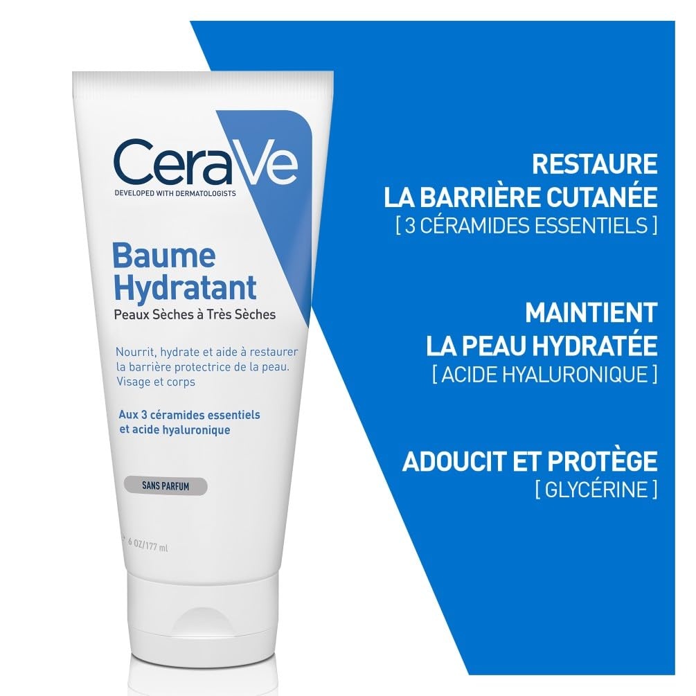 image:imageCeraVe Feuchtigkeitscreme fr Krper und Gesicht Creme fr trockene bis sehr trockene Haut Mit Hyaluron und 3 essenziellen Ceramiden 1 x 177ml354 ml 1er Pack