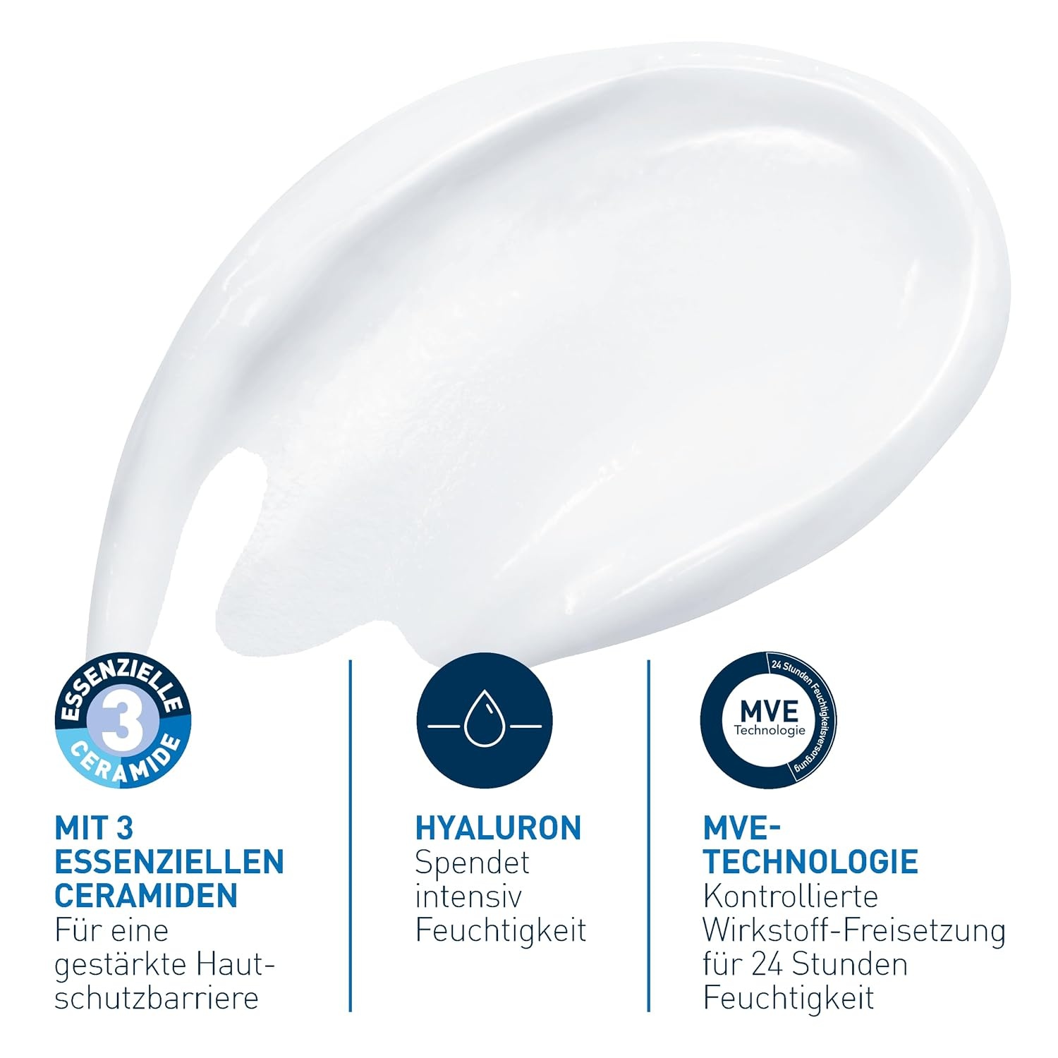 image:imageCeraVe Feuchtigkeitscreme fr Krper und Gesicht Langanhaltende Feuchtigkeit fr trockene bis sehr trockene Haut Seidige Textur Mit Hyaluron und 3 essenziellen Ceramiden 2 x 454 g908 g 1er Pack