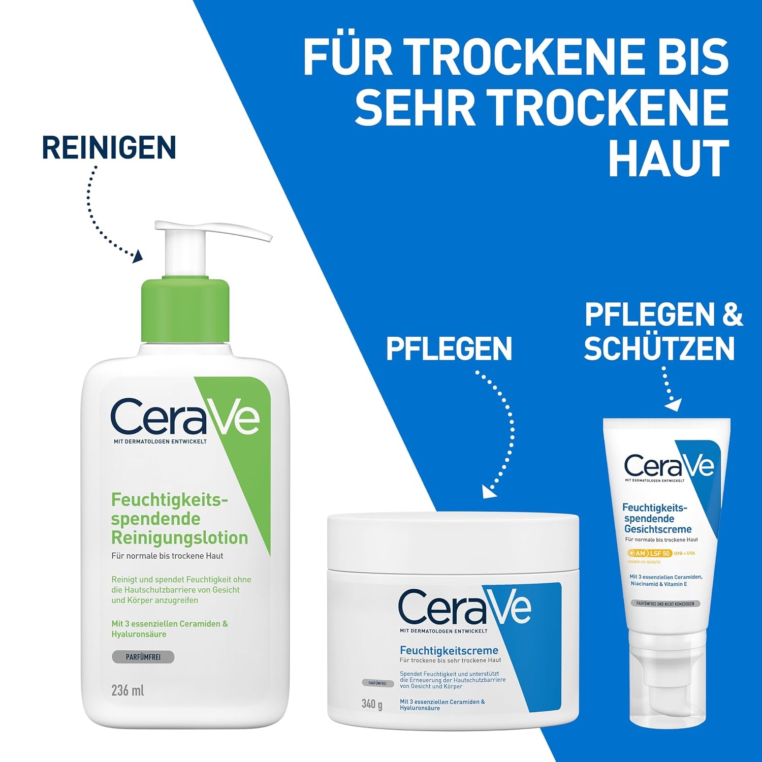 image:imageCeraVe Feuchtigkeitscreme fr trockene Haut Krper amp GesichtCreme
