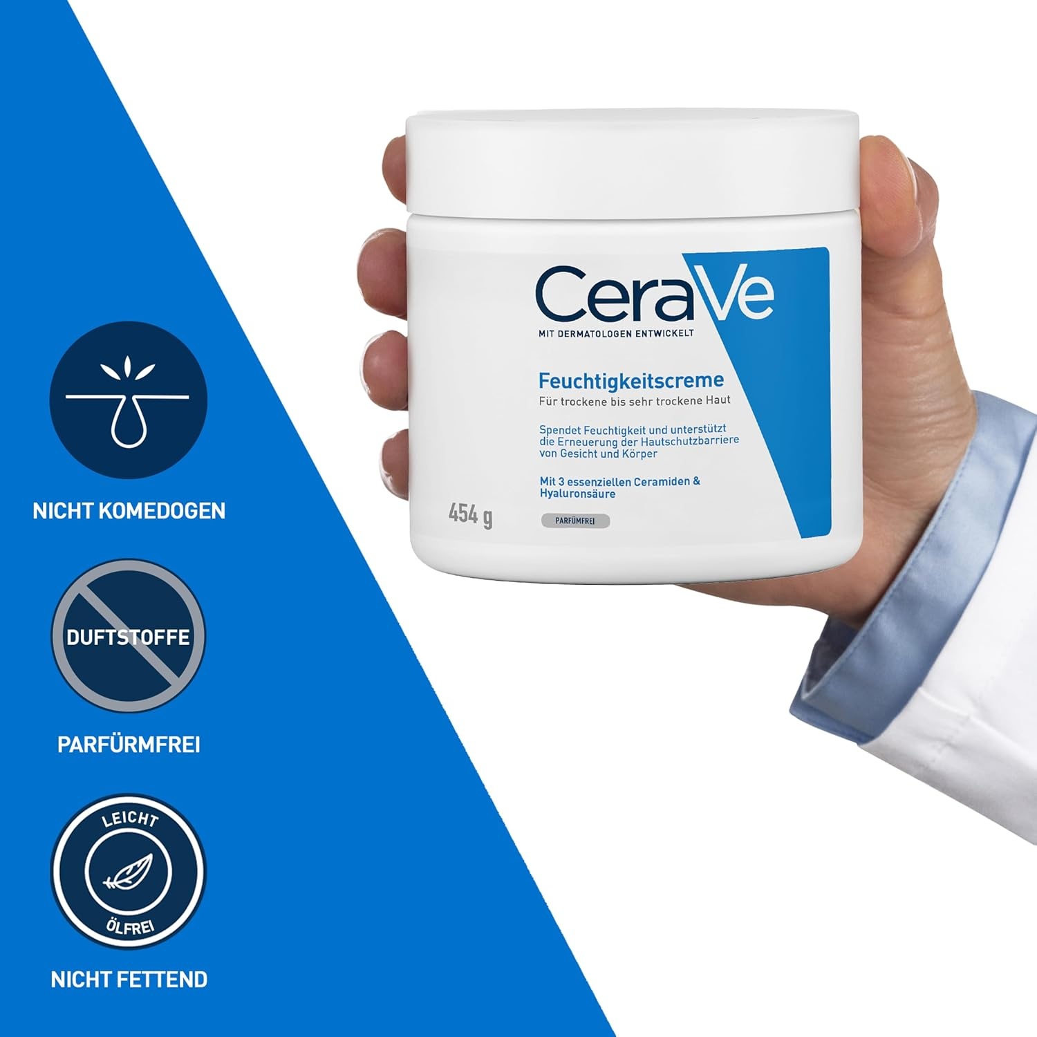 image:imageCeraVe Feuchtigkeitscreme fr trockene Haut Krper amp GesichtCreme