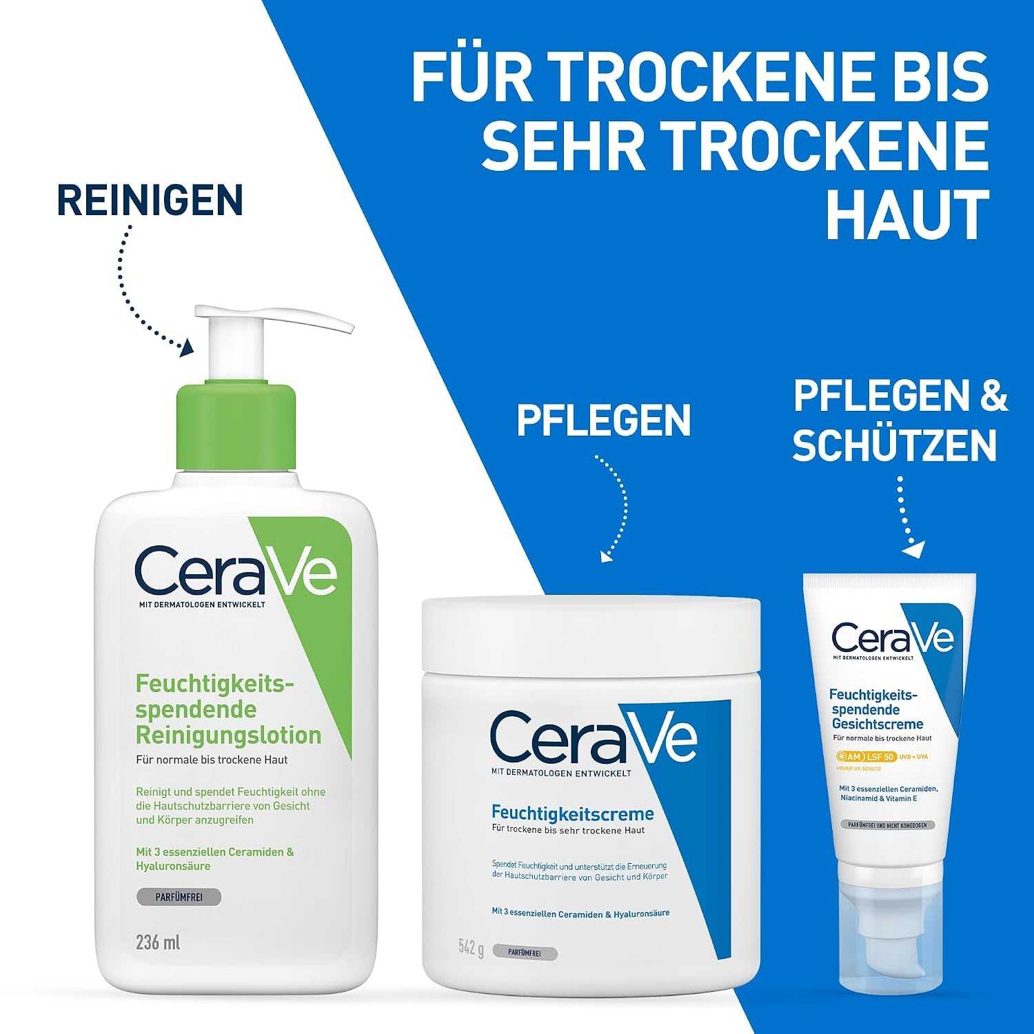 image:imageCeraVe Feuchtigkeitscreme fr trockene Haut Krper amp GesichtCreme