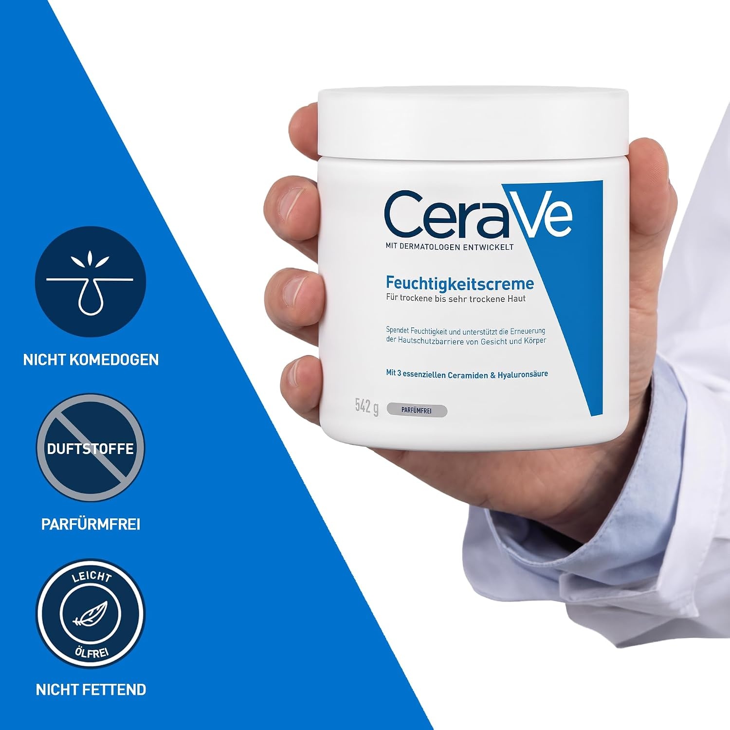 image:imageCeraVe Feuchtigkeitscreme fr trockene Haut Krper amp GesichtCreme
