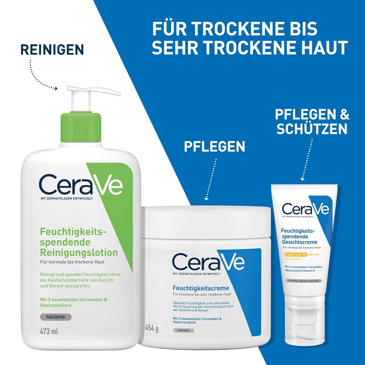 image:imageCeraVe Feuchtigkeitscreme fr trockene Haut Krper amp GesichtCreme