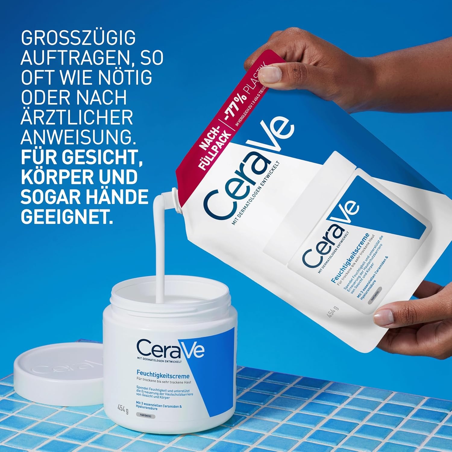image:imageCeraVe Feuchtigkeitscreme fr trockene Haut Krper amp GesichtRefill