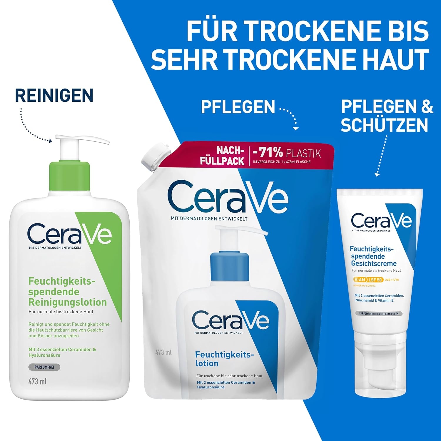 image:imageCeraVe Feuchtigkeitslotion fr trockene Haut Krper amp GesichtRefill