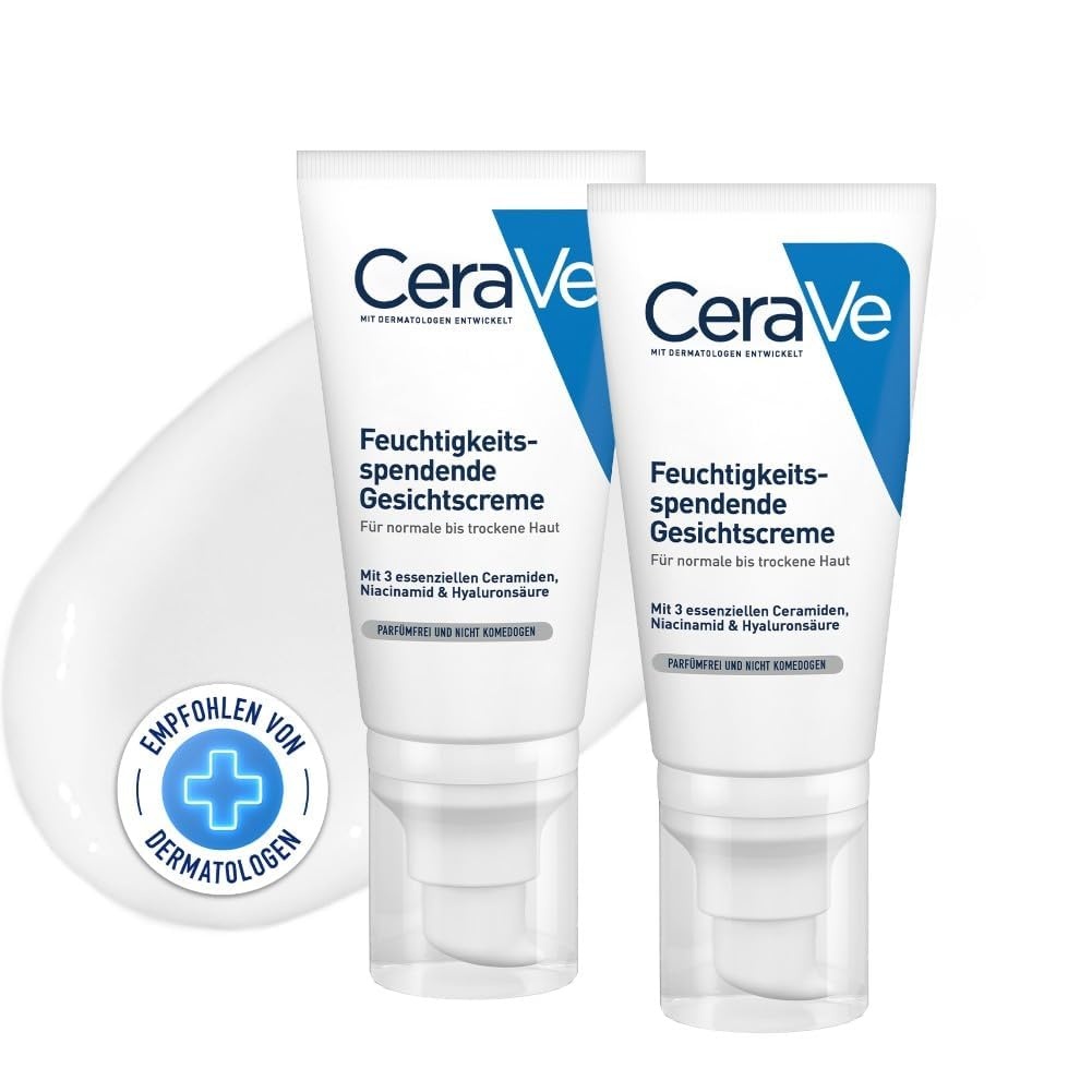 image:imageCeraVe Feuchtigkeitsspendende Gesichtscreme fr normale bis trockene Haut Ultraleichte Formel Mit Hyaluron Niacinamid und 3 essenziellen Ceramiden104 ml 1er Pack