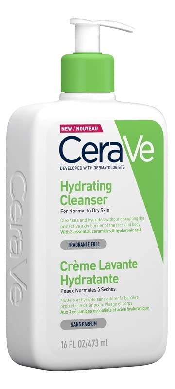 image:imageCeraVe Feuchtigkeitsspendende Reinigungslotion fr Gesicht und Krper Normale bis trockene Haut Mit Hyaluron und 3 essenziellen Ceramiden473 ml 1er Pack