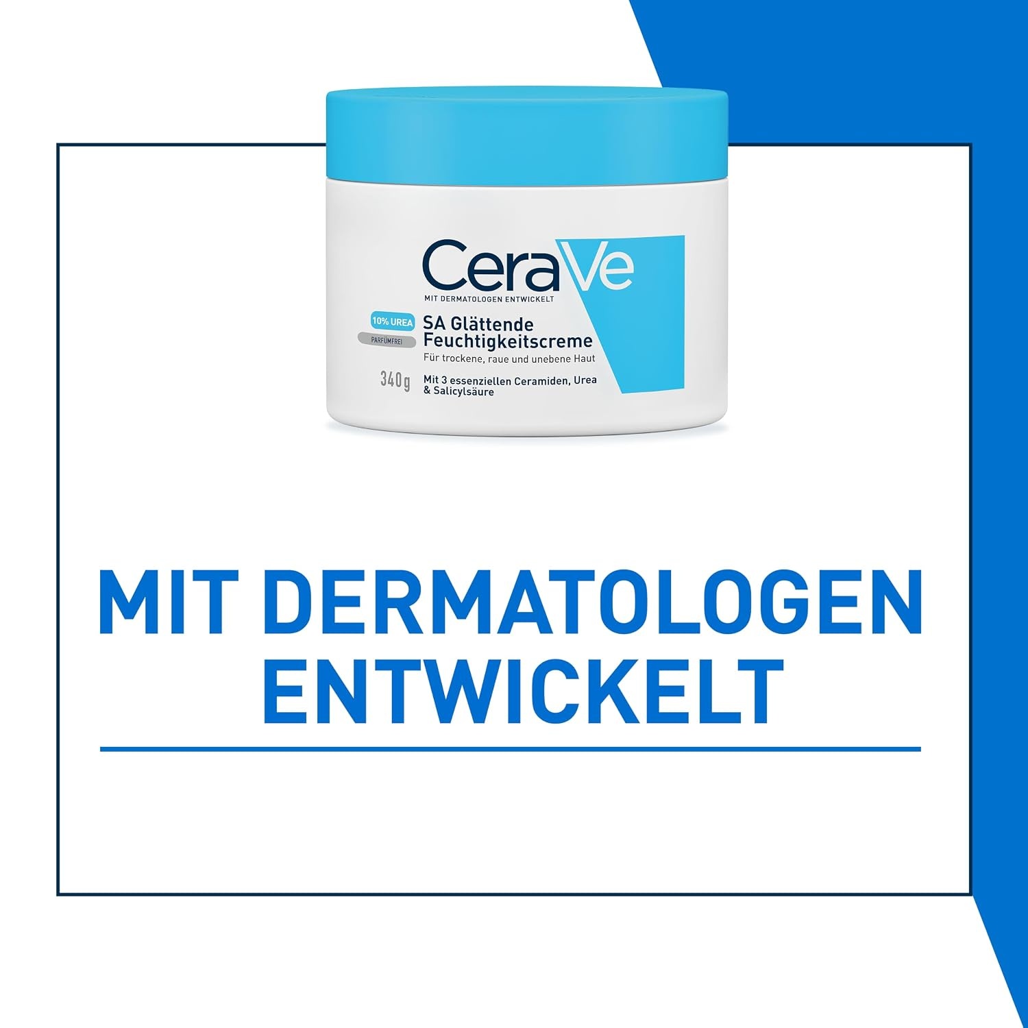 image:imageCeraVe SA Urea Glttende Feuchtigkeitscreme fr den Krper Creme fr trockene raue und unebene Haut Mit Urea Salicylsure Hyaluron und 3 essenziellen Ceramiden340 g