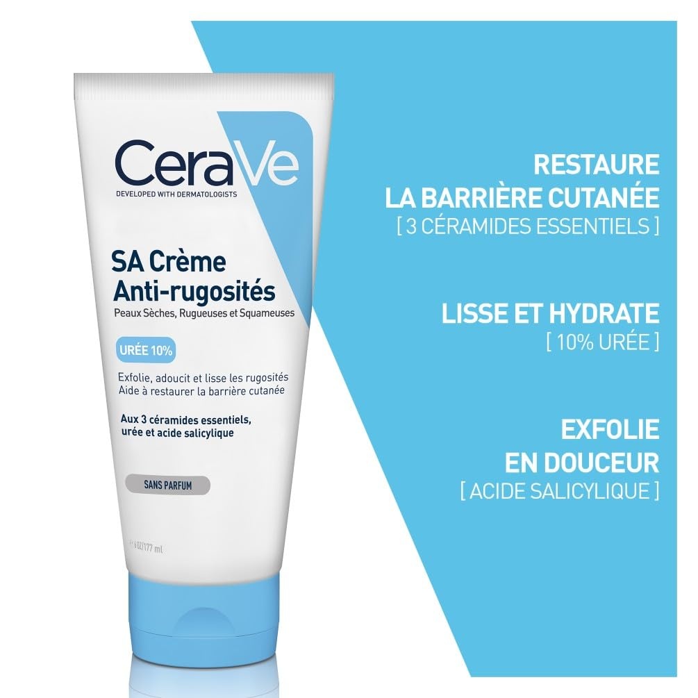 image:imageCeraVe SA Urea Glttende Feuchtigkeitscreme fr den Krper Creme fr trockene raue und unebene Haut Mit Urea Salicylsure Hyaluron und 3 essenziellen Ceramiden2 x 177 ml
