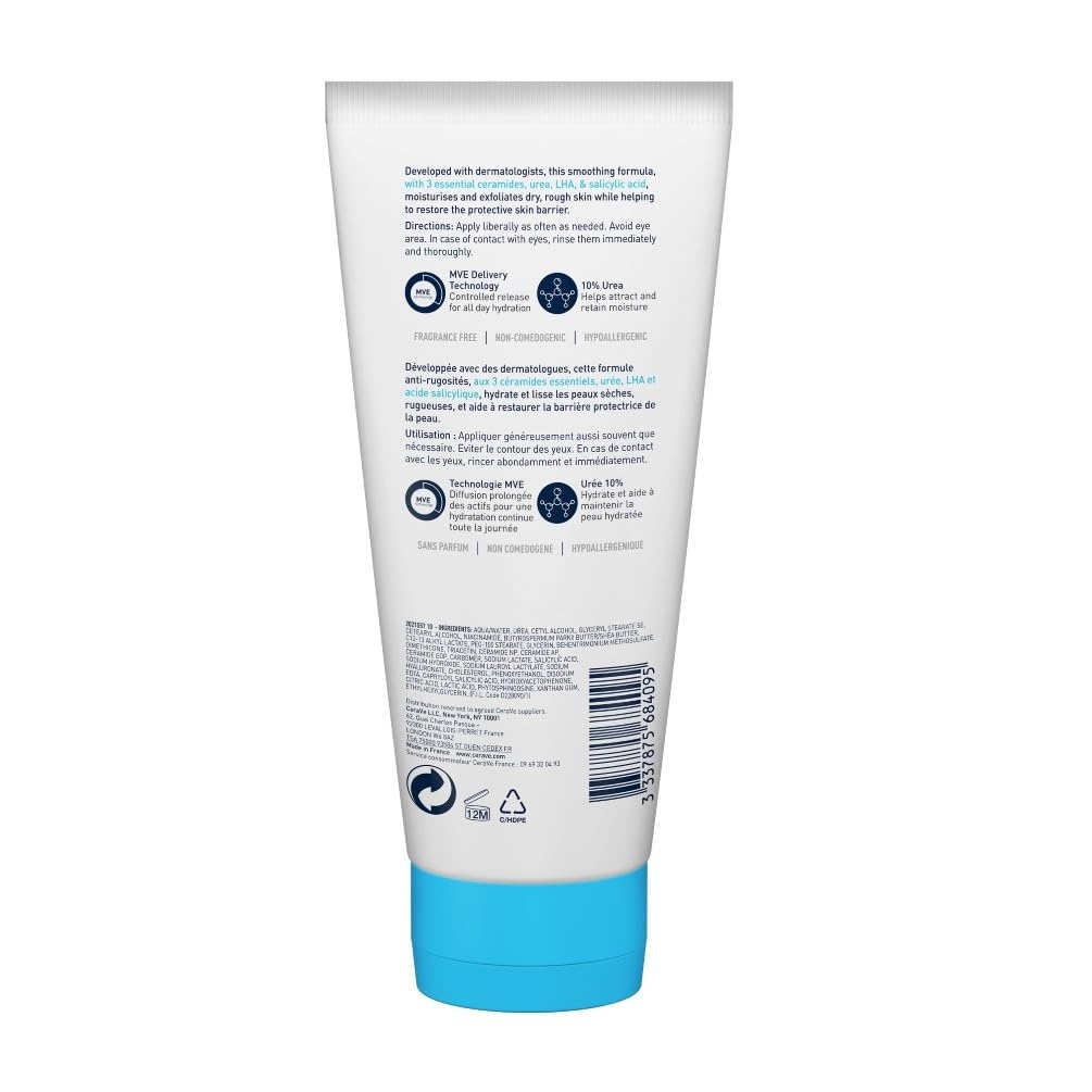 image:imageCeraVe SA Urea Glttende Feuchtigkeitscreme fr den Krper Creme fr trockene raue und unebene Haut Mit Urea Salicylsure Hyaluron und 3 essenziellen Ceramiden2 x 177 ml