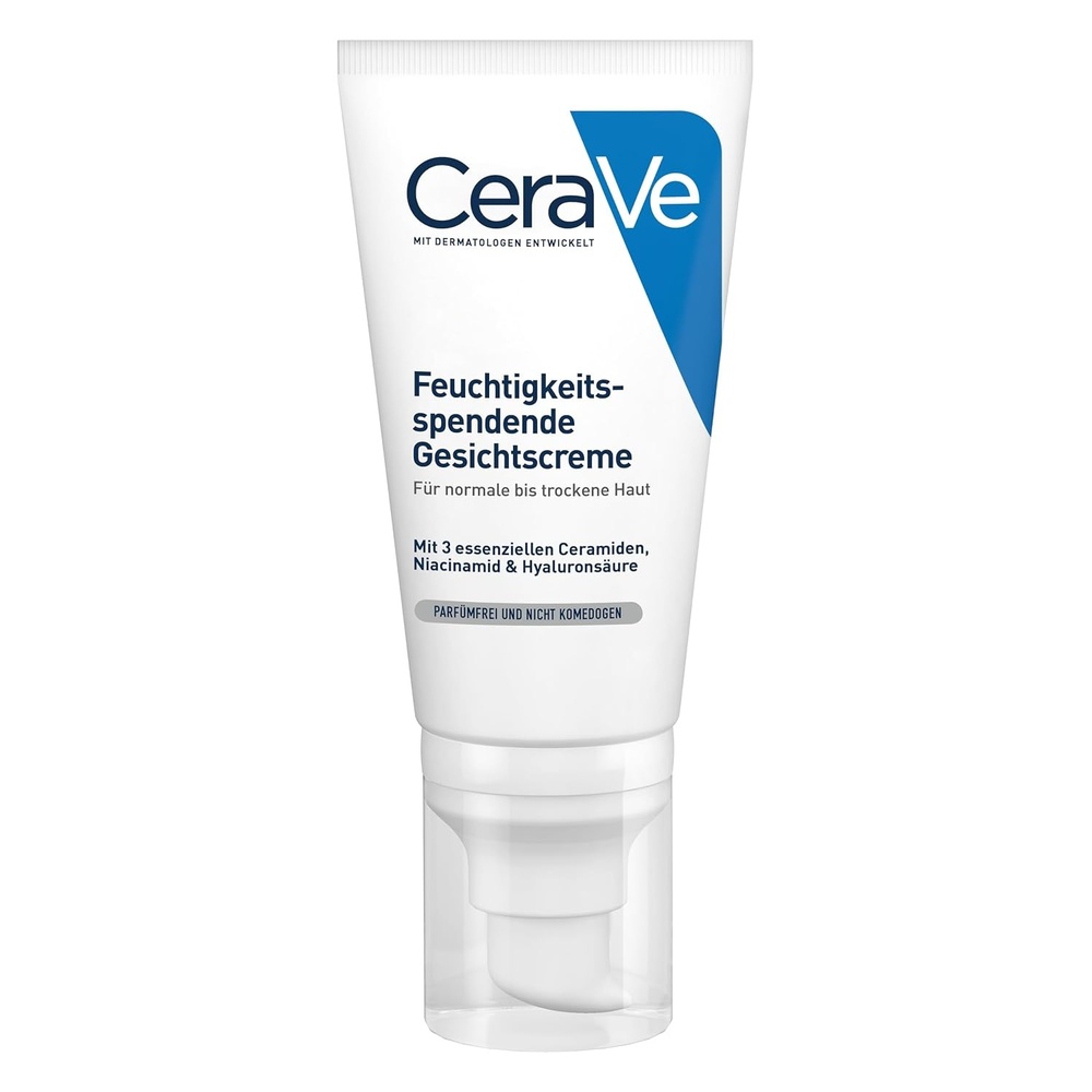 image:imageCeraVe Feuchtigkeitsspendende Gesichtscreme fr normale bis trockene Haut Ultraleichte Formel Mit Hyaluron Niacinamid und 3 essenziellen Ceramiden52 ml 1er Pack