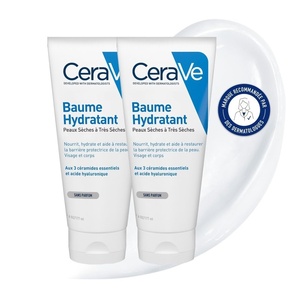 CeraVe Feuchtigkeitscreme für Körper und Gesicht, Creme für trockene bis sehr trockene Haut, Mit Hyaluron und 3 essenziellen Ceramiden, 1 x 177ml(354 ml (1er Pack))
