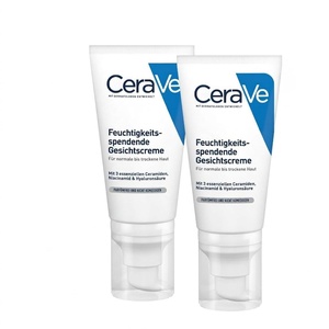 CeraVe Feuchtigkeitsspendende Gesichtscreme für normale bis trockene Haut, Ultraleichte Formel, Mit Hyaluron, Niacinamid und 3 essenziellen Ceramiden(104 ml (1er Pack))